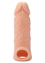 Телесная насадка EXTENDER WITH BALL STRAP 5.5 - 14 см. - Dream Toys - в Барнауле купить с доставкой