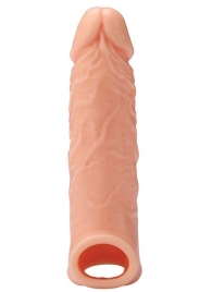 Телесная насадка EXTENDER WITH BALL STRAP 6.5 - 17 см. - Dream Toys - в Барнауле купить с доставкой