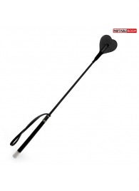 Черный стек с наконечником-сердечком - 54 см. - Notabu - купить с доставкой в Барнауле