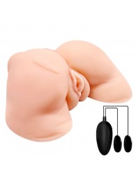 Телесная вибровагина Julie с 2 рабочими отверстиями - Baile - в Барнауле купить с доставкой