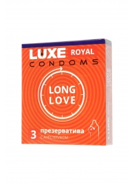 Презервативы с продлевающим эффектом LUXE Royal Long Love - 3 шт. - Luxe - купить с доставкой в Барнауле