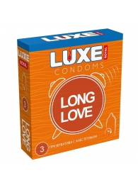 Презервативы с продлевающим эффектом LUXE Royal Long Love - 3 шт. - Luxe - купить с доставкой в Барнауле