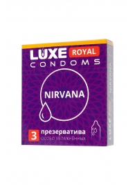 Презервативы с увеличенным количеством смазки LUXE Royal Nirvana - 3 шт. - Luxe - купить с доставкой в Барнауле