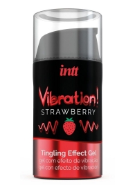 Жидкий интимный гель с эффектом вибрации Vibration! Strawberry - 15 мл. - INTT - купить с доставкой в Барнауле