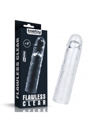 Прозрачная насадка-удлинитель Flawless Clear Penis Sleeve Add 2 - 19 см. - Lovetoy - в Барнауле купить с доставкой