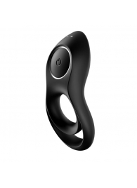 Черное эрекционное виброкольцо Legendary Duo - Satisfyer - в Барнауле купить с доставкой