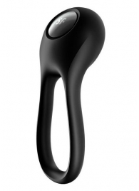 Черное эрекционное виброкольцо Majestic Duo - Satisfyer - в Барнауле купить с доставкой