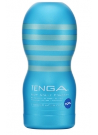 Мастурбатор с охлаждающей смазкой TENGA Original Vacuum Cup Cool - Tenga - в Барнауле купить с доставкой