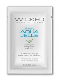 Гель-лубрикант Simply Aqua Jelle - 3 мл. - Wicked - купить с доставкой в Барнауле