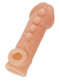 Телесная закрытая насадка с шишечками Cock Sleeve Size S - 13,8 см. - KOKOS - в Барнауле купить с доставкой