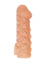 Телесная закрытая насадка с пучками шишечек Cock Sleeve Size S - 13,8 см. - KOKOS - в Барнауле купить с доставкой Телесная закрытая насадка с пучками шишечек Cock Sleeve Size S - 13,8 см. - KOKOS - в Барнауле купить с доставкой