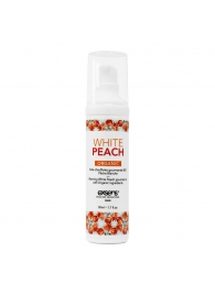 Разогревающее массажное масло Gourmet White Peach Organic с органическими ингредиентами - 50 мл. - Exsens - купить с доставкой в Барнауле
