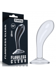 Прозрачный стимулятор простаты Flawless Clear Prostate Plug - 15 см. - Lovetoy - в Барнауле купить с доставкой