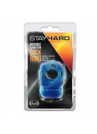 Голубое эрекционное виброкольцо Reusable 5 Function Cock Ring - Blush Novelties - в Барнауле купить с доставкой