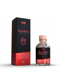 Массажный гель с ароматом клубники Strawberry - 30 мл. - INTT - купить с доставкой в Барнауле