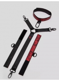 Ошейник с наручниками Reversible Faux Leather Collar and Wrist - Fifty Shades of Grey - купить с доставкой в Барнауле