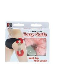 Металлические наручники с розовой меховой опушкой METAL HANDCUFF WITH PLUSH PINK - Dream Toys - купить с доставкой в Барнауле