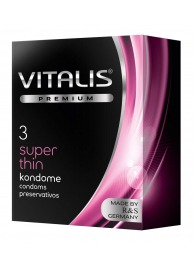 Ультратонкие презервативы VITALIS PREMIUM super thin - 3 шт. - Vitalis - купить с доставкой в Барнауле