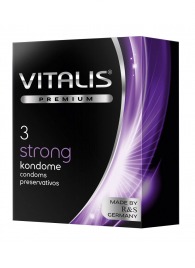 Презервативы с утолщенной стенкой VITALIS PREMIUM strong - 3 шт. - Vitalis - купить с доставкой в Барнауле