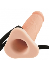 Телесный реалистичный фаллоимитатор с полостью Silicone Hollow Extension - 20 см. - Pipedream - купить с доставкой в Барнауле