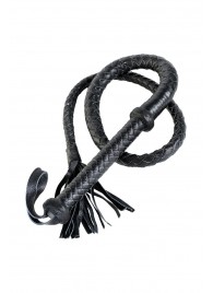 Длинный кожаный кнут с хлопушками на конце - ToyFa - купить с доставкой в Барнауле