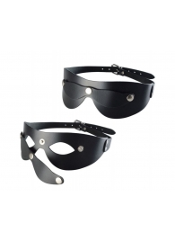 Черная кожаная маска  Новичок - Sitabella - купить с доставкой в Барнауле