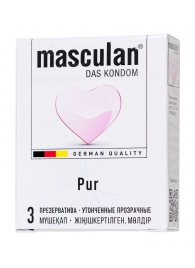 Супертонкие презервативы Masculan Pur - 3 шт. - Masculan - купить с доставкой в Барнауле