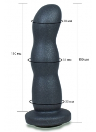 Черная анальная рельефная насадка-фаллоимитатор - 15 см. - LOVETOY (А-Полимер) - купить с доставкой в Барнауле