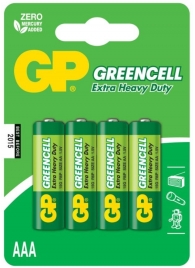 Батарейки солевые GP GreenCell AAA/R03G - 4 шт. - Элементы питания - купить с доставкой в Барнауле