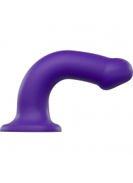 Фиолетовый фаллоимитатор-насадка Strap-On-Me Dildo Dual Density size L - 19 см. - Strap-on-me - купить с доставкой в Барнауле