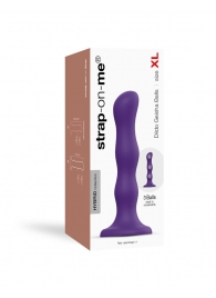 Фиолетовая насадка Strap-On-Me Dildo Geisha Balls size XL - Strap-on-me - купить с доставкой в Барнауле