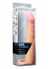 Телесная насадка на пенис Cock Xtender - 17,7 см. - Blush Novelties - в Барнауле купить с доставкой