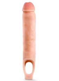 Телесная насадка-удлинитель 11.5 Inch Silicone Cock Sheath Penis Extender - 29,2 см. - Blush Novelties - в Барнауле купить с доставкой