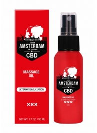 Стимулирующее массажное масло CBD from Amsterdam Massage Oil - 50 мл. - Shots Media BV - купить с доставкой в Барнауле