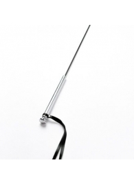 Черный кожаный стек с гладкой ручкой - 55 см. - Crazy Handmade - купить с доставкой в Барнауле