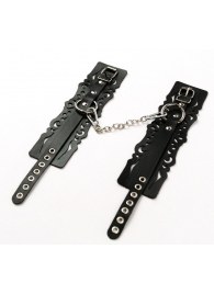 Узорчатые кожаные оковы с регулируемыми ремешками - Crazy Handmade - купить с доставкой в Барнауле