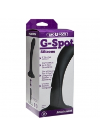 Черная изогнутая насадка Vac-U-Lock G-Spot - 16,5 см. - Doc Johnson - купить с доставкой в Барнауле