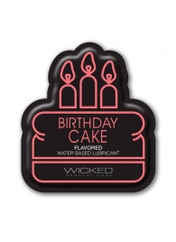 Лубрикант на водной основе со вкусом торта с кремом Wicked Aqua Birthday cake - 3 мл. - Wicked - купить с доставкой в Барнауле