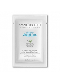 Легкий лубрикант на водной основе Wicked Simply AQUA - 3 мл. - Wicked - купить с доставкой в Барнауле