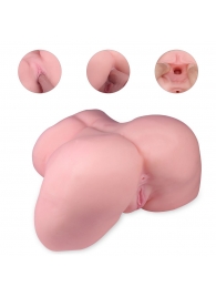 Реалистичный мастурбатор-полуторс с 2 рабочими отверстиями - S-HANDE - в Барнауле купить с доставкой