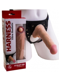 Страпон Harness из двух предметов: регулируемые трусики и насадка-фаллос - 17,5 см. - LOVETOY (А-Полимер) - купить с доставкой в Барнауле