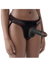 Женский темнокожий страпон Easy Strapon Set 7 Inch - 18 см. - Lovetoy - купить с доставкой в Барнауле