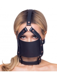 Черный намордник с кляпом-шаром Head Harness With A Gag - Orion - купить с доставкой в Барнауле