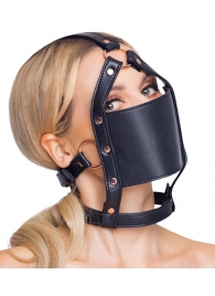 Черный намордник с кляпом-шаром Head Harness With A Gag - Orion - купить с доставкой в Барнауле