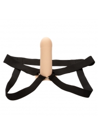 Телесный фаллопротез из силикона Extension with Harness - 15,75 см. - California Exotic Novelties - купить с доставкой в Барнауле