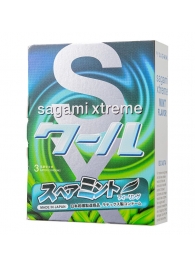 Презервативы Sagami Xtreme Mint с ароматом мяты - 3 шт. - Sagami - купить с доставкой в Барнауле