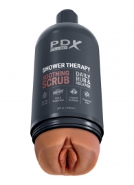 Мастурбатор-вагина цвета карамели Shower Therapy Soothing Scrub - Pipedream - в Барнауле купить с доставкой
