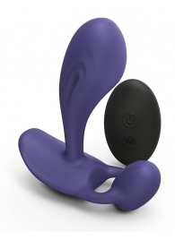 Темно-синий вибромассажер Witty P G Vibrator with Remote Control - Love to Love - в Барнауле купить с доставкой