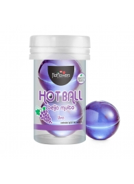 Лубрикант на масляной основе Hot Ball Beija Muito с ароматом винограда (2 шарика по 3 гр.) - HotFlowers - купить с доставкой в Барнауле