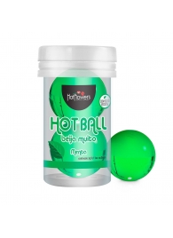 Лубрикант на масляной основе Hot Ball Beija Muito с ароматом мяты (2 шарика по 3 гр.) - HotFlowers - купить с доставкой в Барнауле